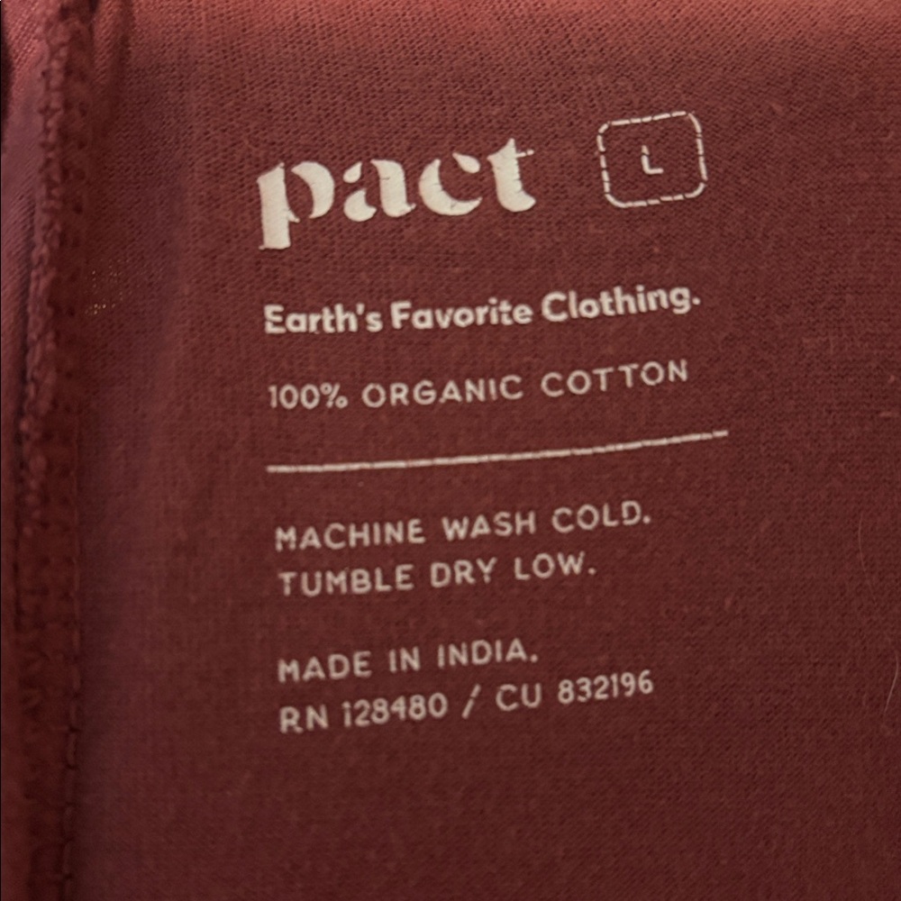 Pact All-Ease sleep pants in marsala - Picture 3 of 3